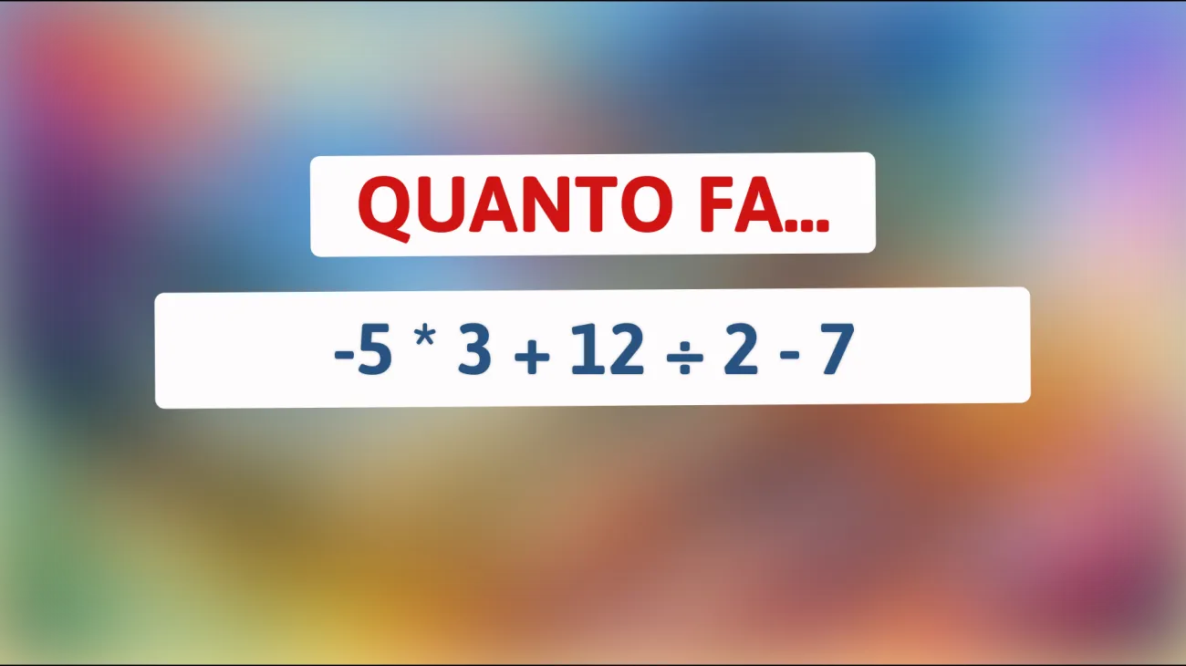 Pochi ci riescono! Scopri se sei tra le menti più brillanti risolvendo questo semplice ma ingannevole calcolo!"