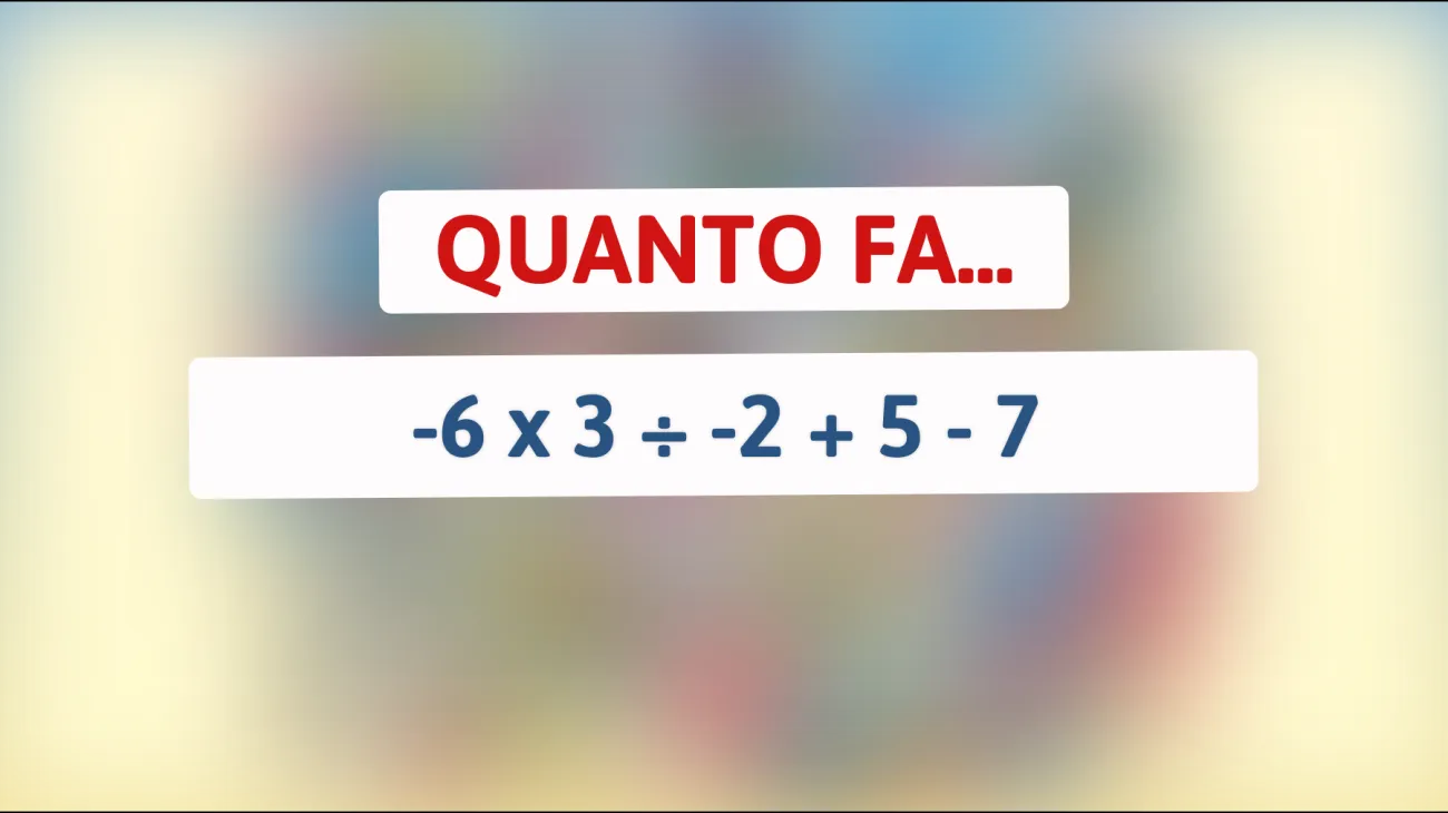 Sfida il tuo cervello con questo indovinello matematico che solo il 1% delle persone riesce a risolvere! Sei pronto a metterti alla prova?"